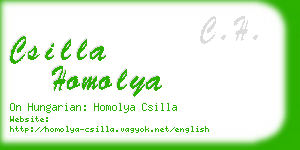 csilla homolya business card